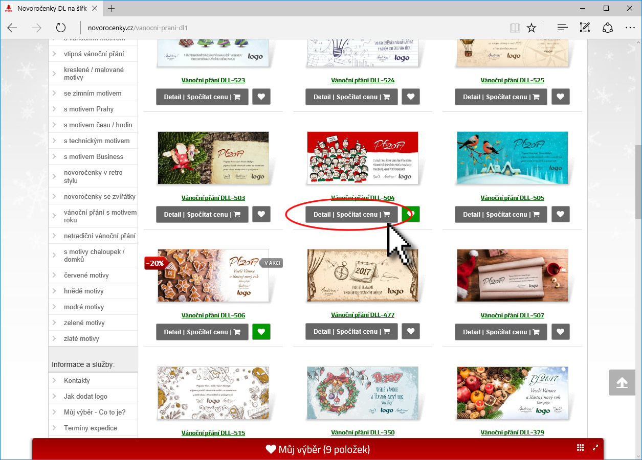 Výběr novoročenky a vánočního přání 